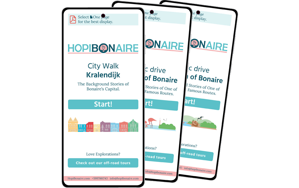 Explore Bonaire on your own with the Self-Guided tours of HopiBonaire.
