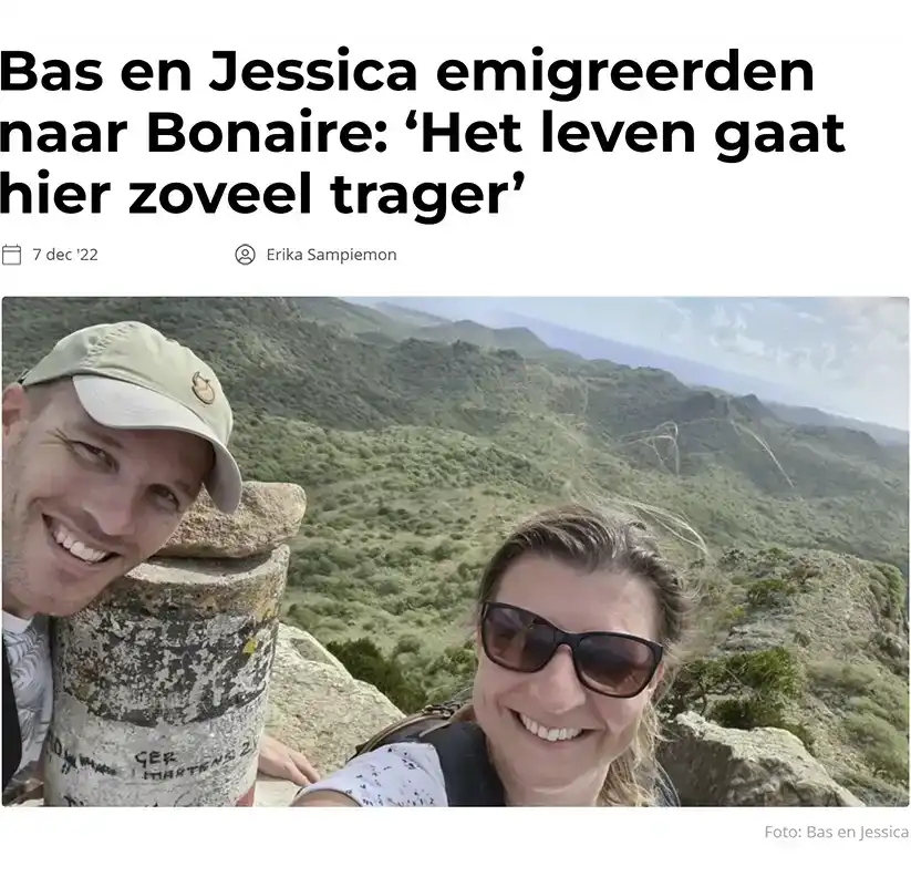 Bas en Jessica van HopiBonaire in In de buurt van het Algemeen Dagblad.