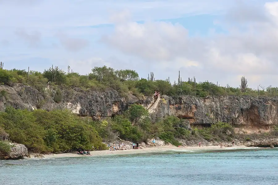 1000 Steps aan de Queens Highway op Bonaire.