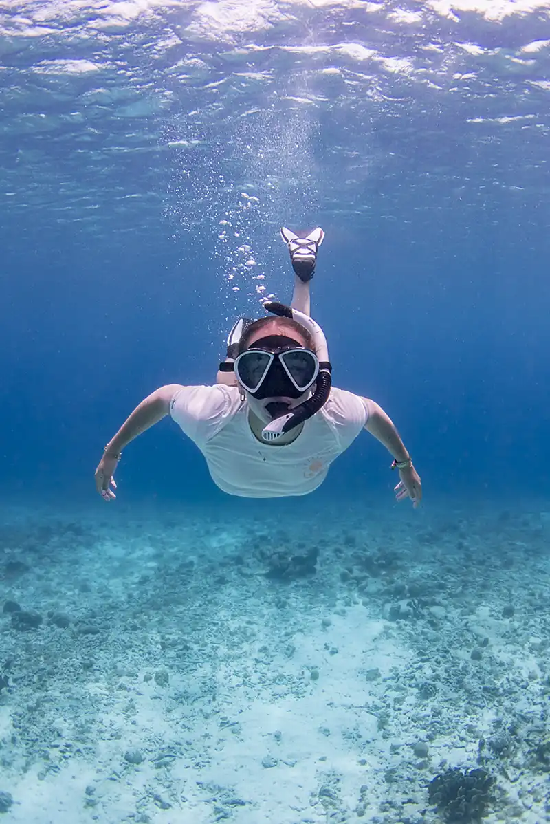 Een guided snorkel bij de Washington-Slagbaai tour.