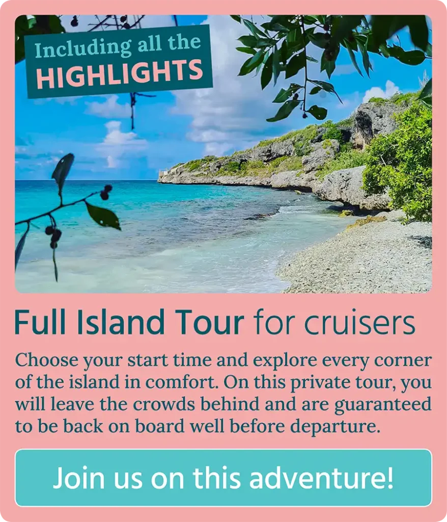 Call to action button: Full Island Tour for cruisers - Join us on this adventure!