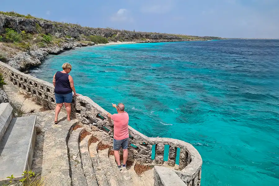 The 1000 Steps beach along the Queen’s Highway on Bonaire.